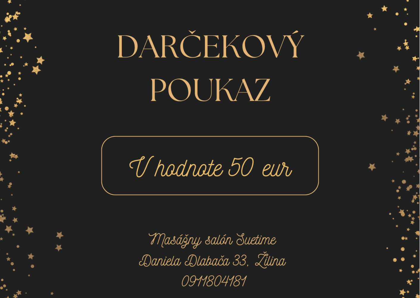 Darčekový poukaz v hodnote 50 eur