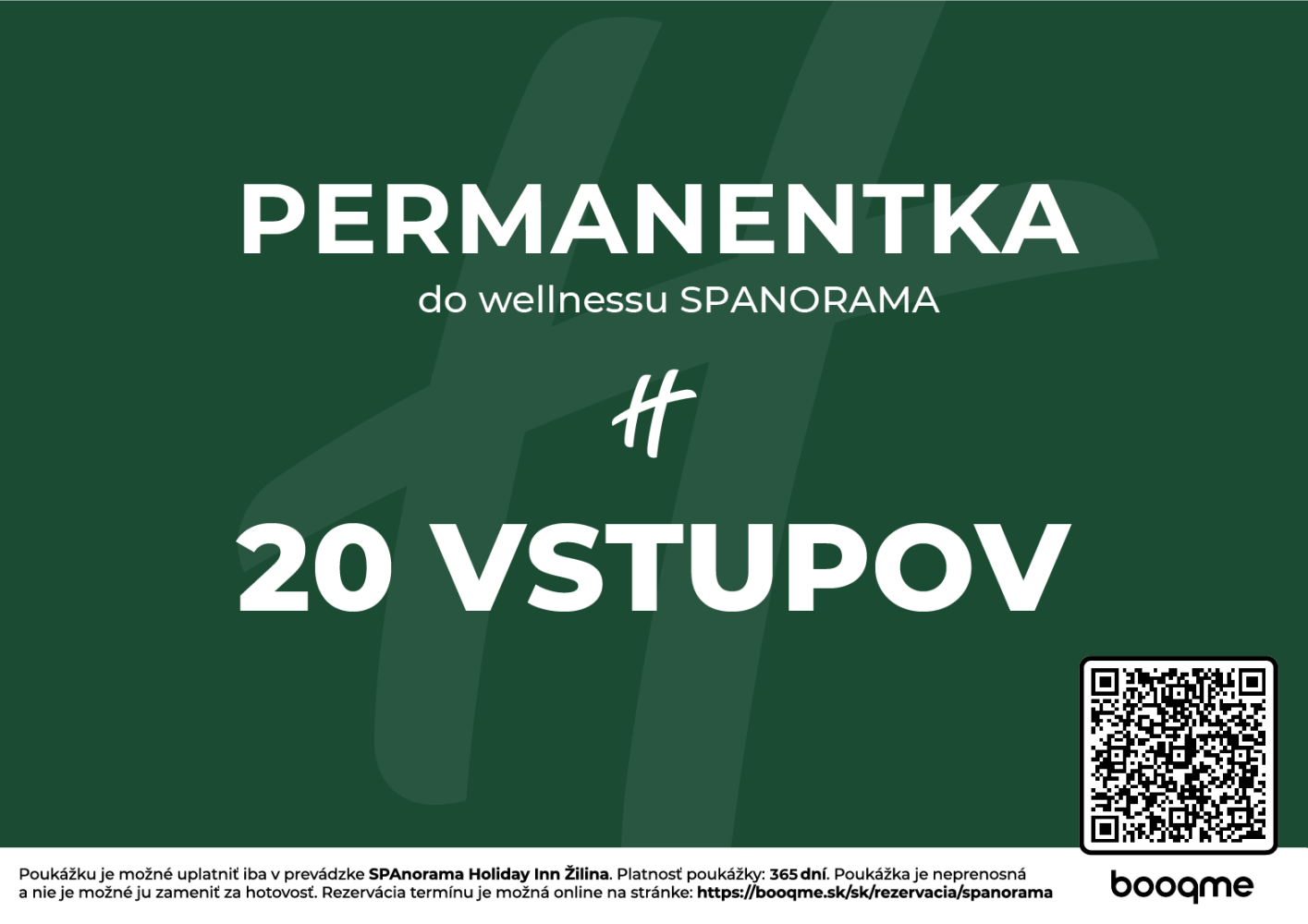 SPANORAMA Permanentka - 20 vstupov