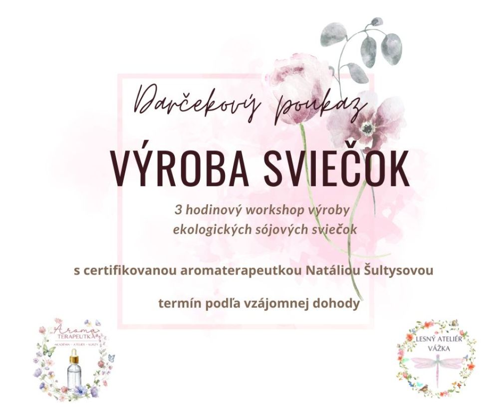 Darčekový poukaz výroba sviečok s Alchymistkou
