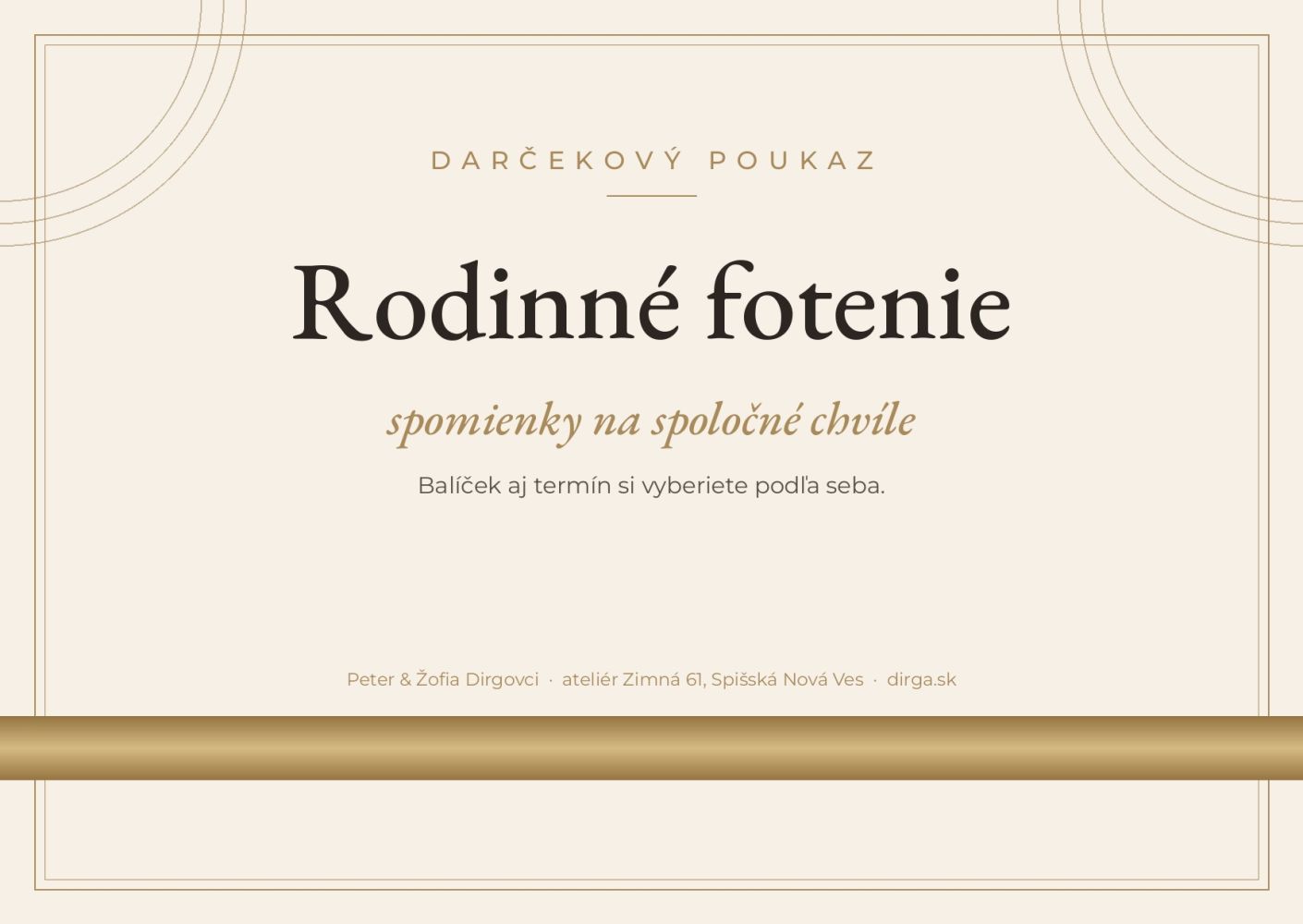 Rodinné fotenie - poukaz 169 €