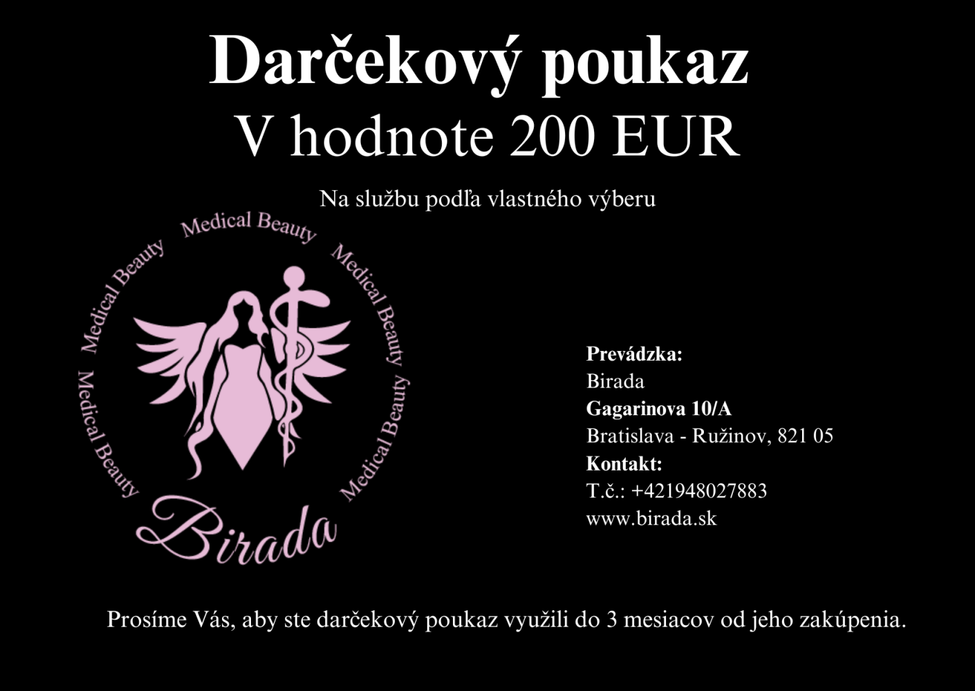 Darčeková poukážka 200€