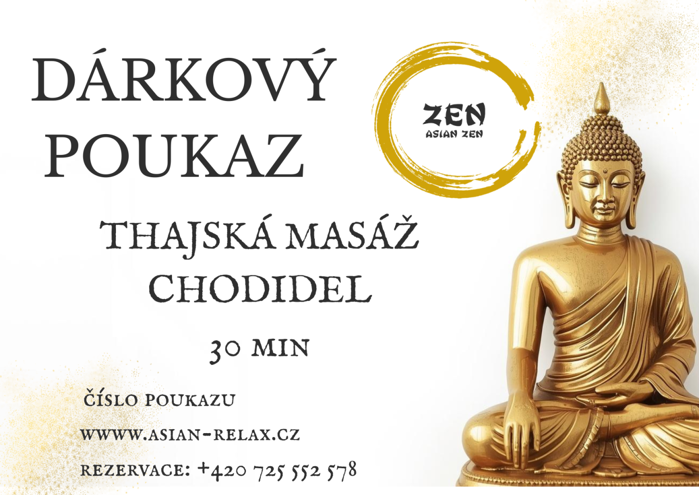 Thajská masáž chodidel 30 min