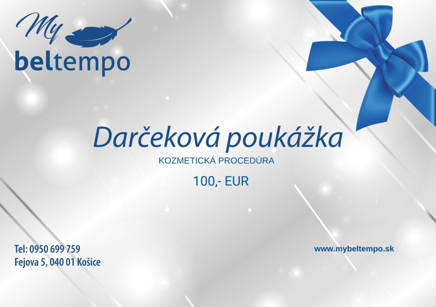 100/Darčeková poukážka na kozmetické procedúry