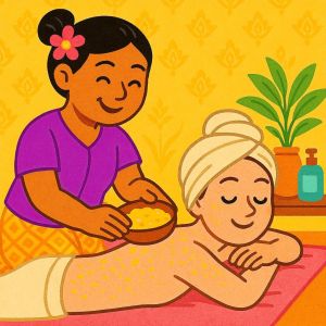 Telový peeling/ Body scrub + Thajská aroma olejová masáž/ Thai aroma oil massage