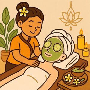 Thajská olejová masáž-60 min. + pleťová maska-15 min./ Thai Oil Massage-60 min + face mask-15 min.
