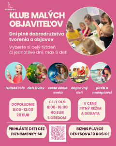 CELÝ DEŇ: LETNÝ KLUB MALÝCH OBJAVITEĽOV 🔎