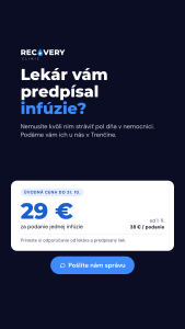 Podanie infúzie na predpis lekára 